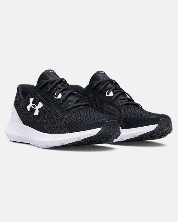 Men's UA Surge 3 Running Shoes, Black, pdpMainDesktop image number 3